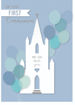 Picture of ON YOUR FIRST COMMUNION CARD BLUE